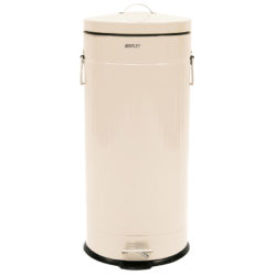 Charles Bentley Retro 30L Pedal Bin - Cream